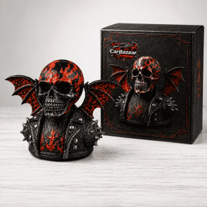 Skull Demon Duck – Gothic Halloween Resin Decor