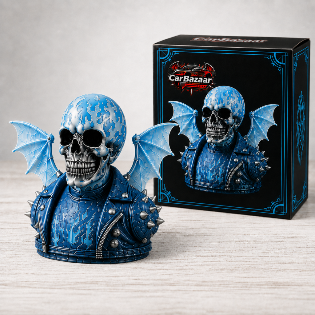 CarBazaar 002 Frost Skull Demon Duck resin decor with gift box